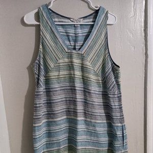 Tommy Bahama Dress Linen Medium Green and Blue